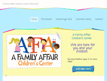 Tablet Screenshot of afamilyaffaircc.net